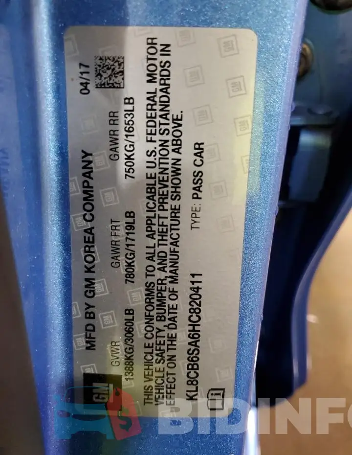 KL8CB6SA6HC820411 Photo# 12