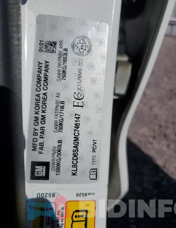KL8CD6SA0MC746147 Photo# 12