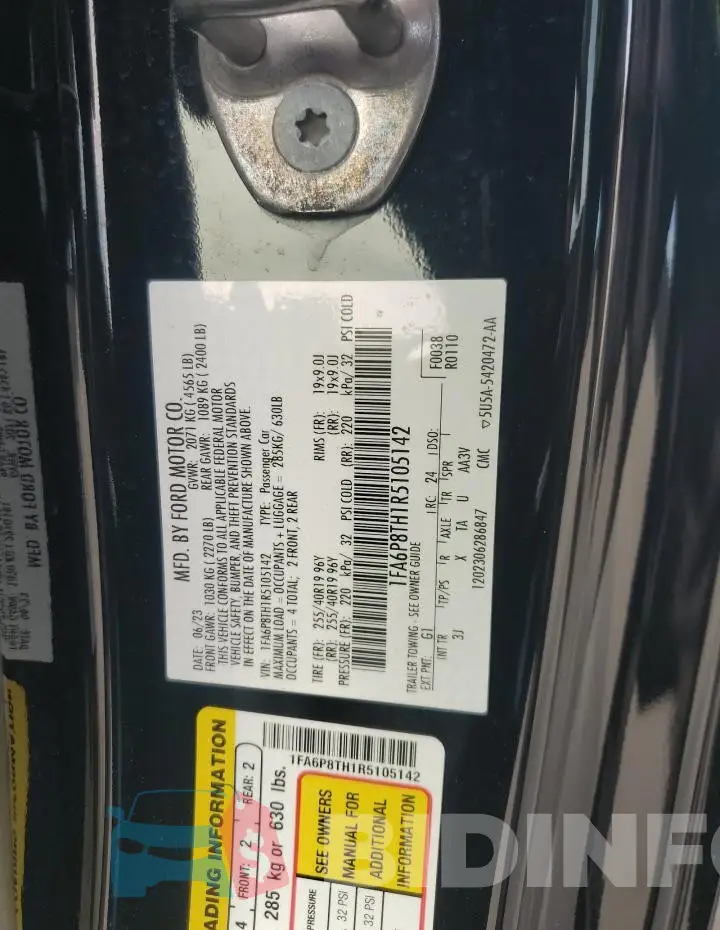 1FA6P8TH1R5105142 Photo# 13