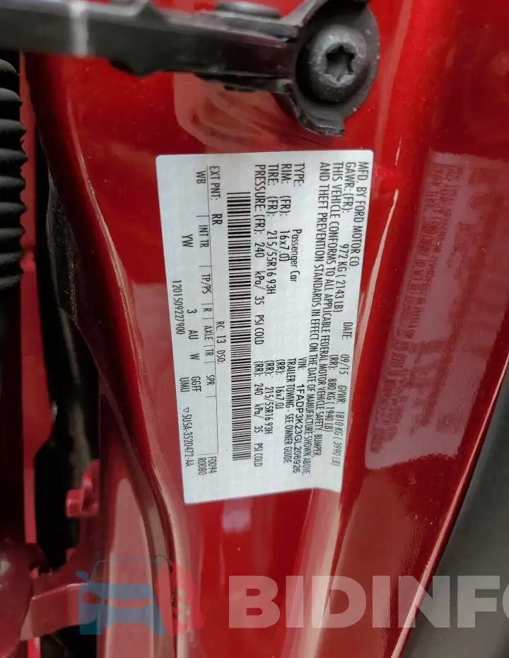 1FADP3K23GL206926 Photo# 12