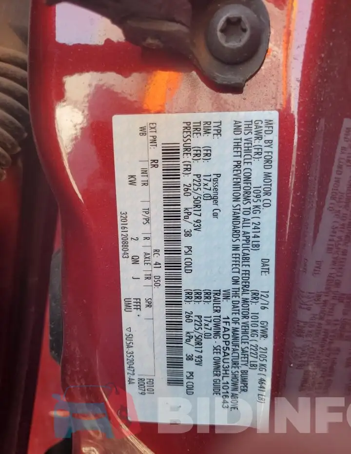 1FADP5AU3HL101643 Photo# 12