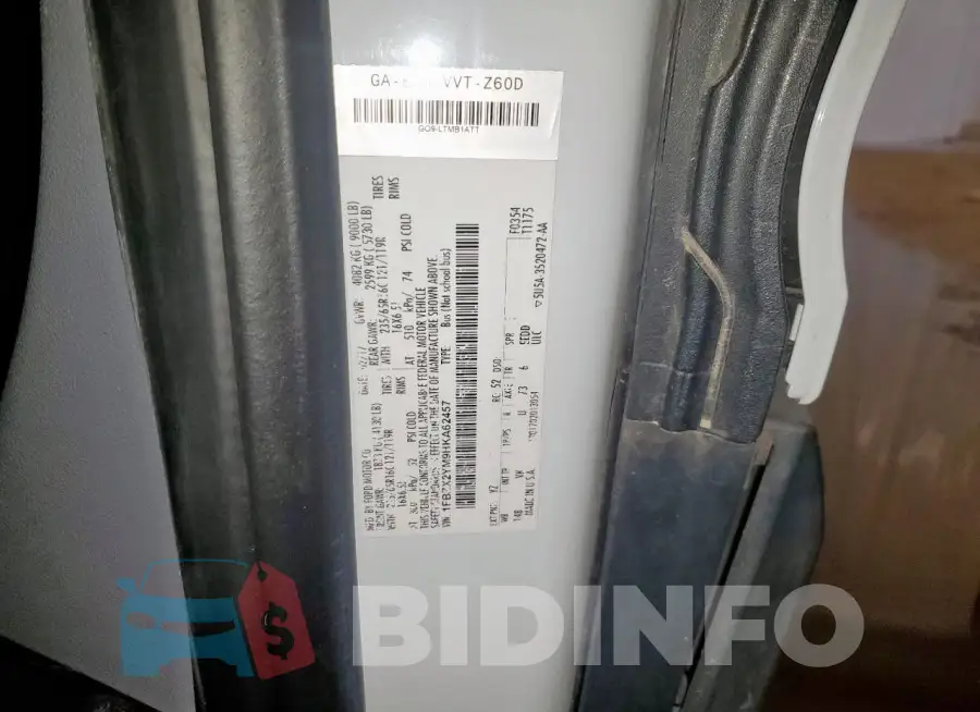 1FBZX2YM9HKA62457 Photo# 13