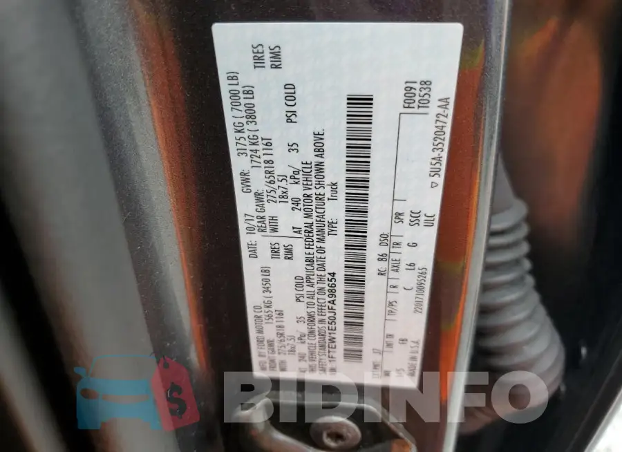 1FTEW1E50JFA98654 Photo# 12