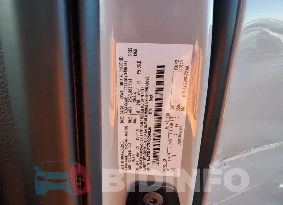 1FTEW3LP7RKD58826 Photo# 12