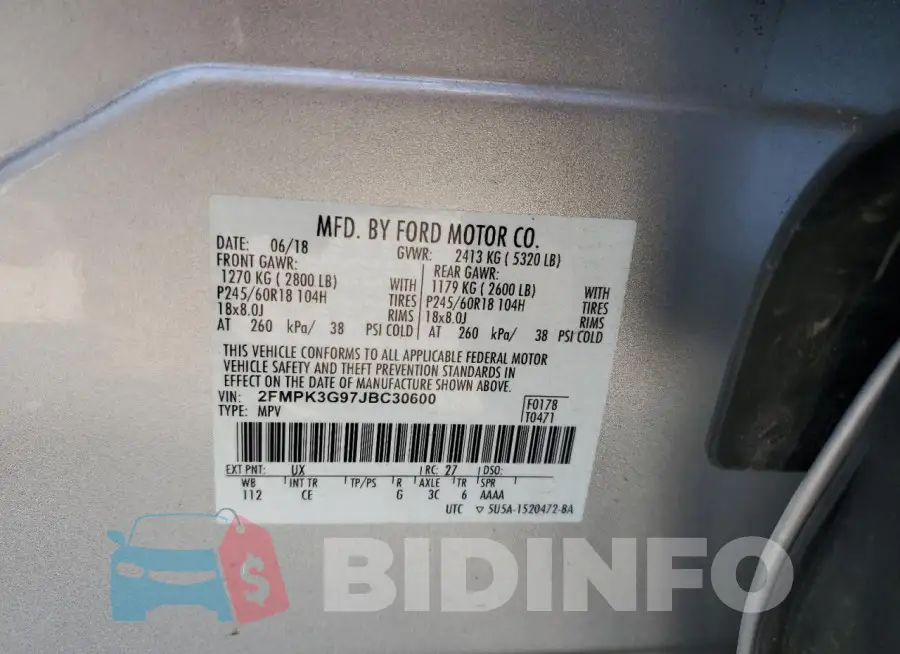 2FMPK3G97JBC30600 Photo# 13
