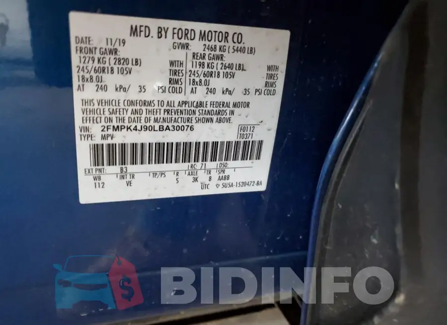 2FMPK4J90LBA30076 Photo# 14