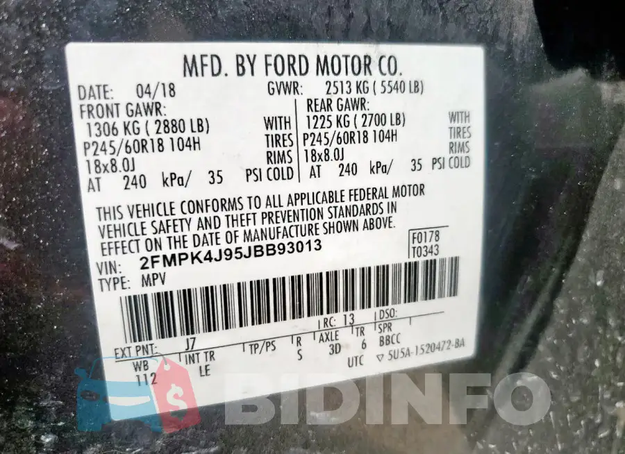 2FMPK4J95JBB93013 Photo# 14