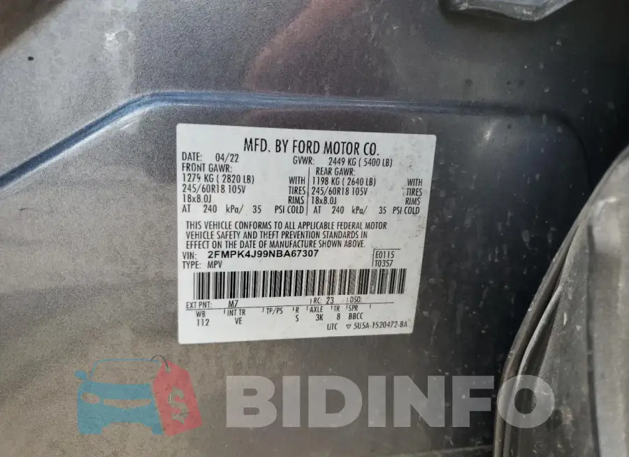 2FMPK4J99NBA67307 Photo# 13