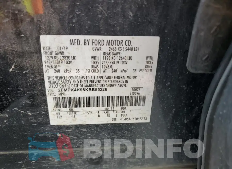 2FMPK4K98KBB55226 Photo# 13