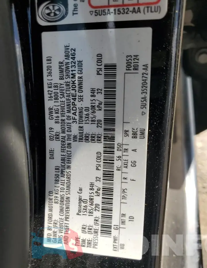 3FADP4EJ0KM132462 Photo# 12