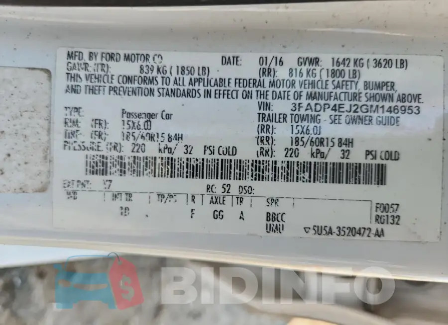 3FADP4EJ2GM146953 Photo# 12