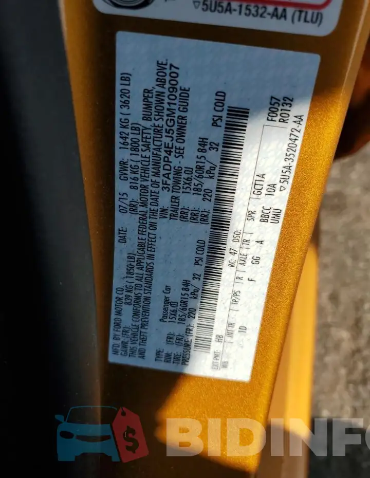 3FADP4EJ5GM109007 Photo# 12