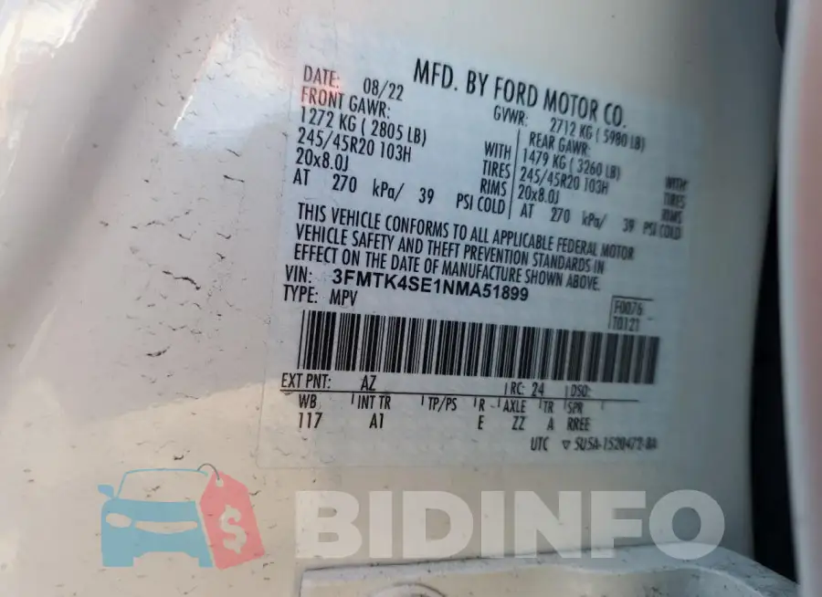 3FMTK4SE1NMA51899 Photo# 12