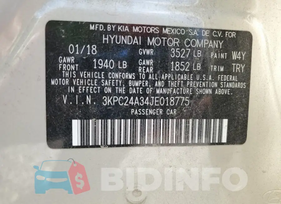3KPC24A34JE018775 Photo# 12