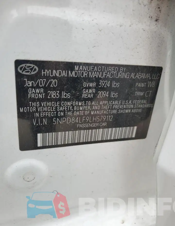 5NPD84LF9LH579112 Photo# 12