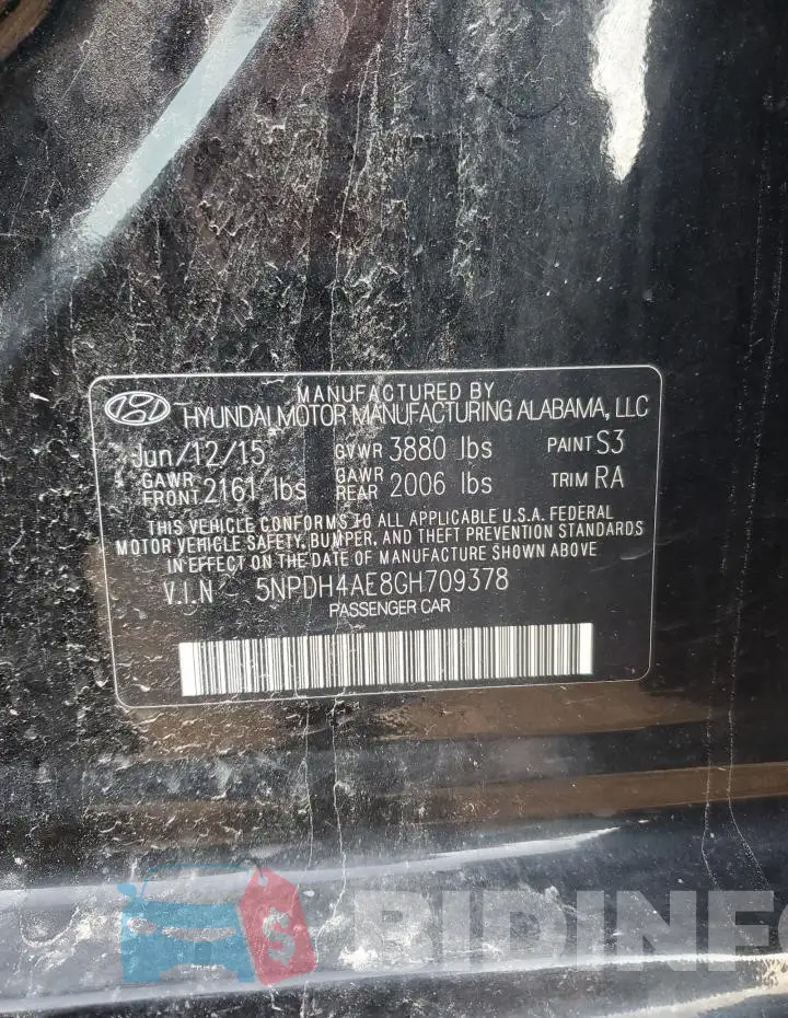 5NPDH4AE8GH709378 Photo# 12