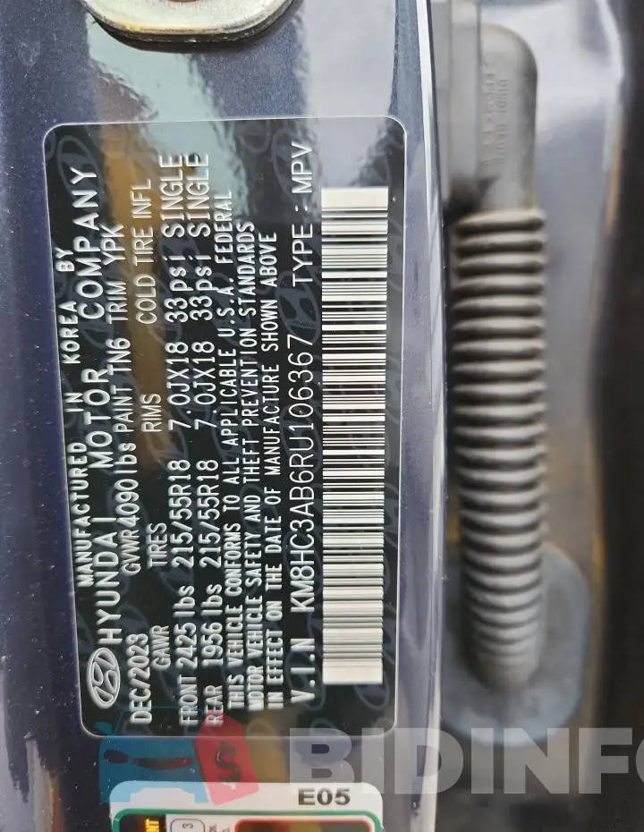 KM8HC3AB6RU106367 Photo# 14