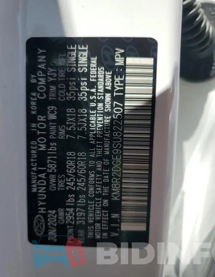 KM8R2DGE9SU822507 Photo# 13