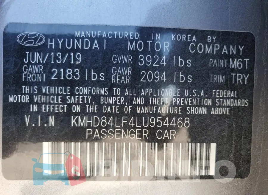 KMHD84LF4LU954468 Photo# 13