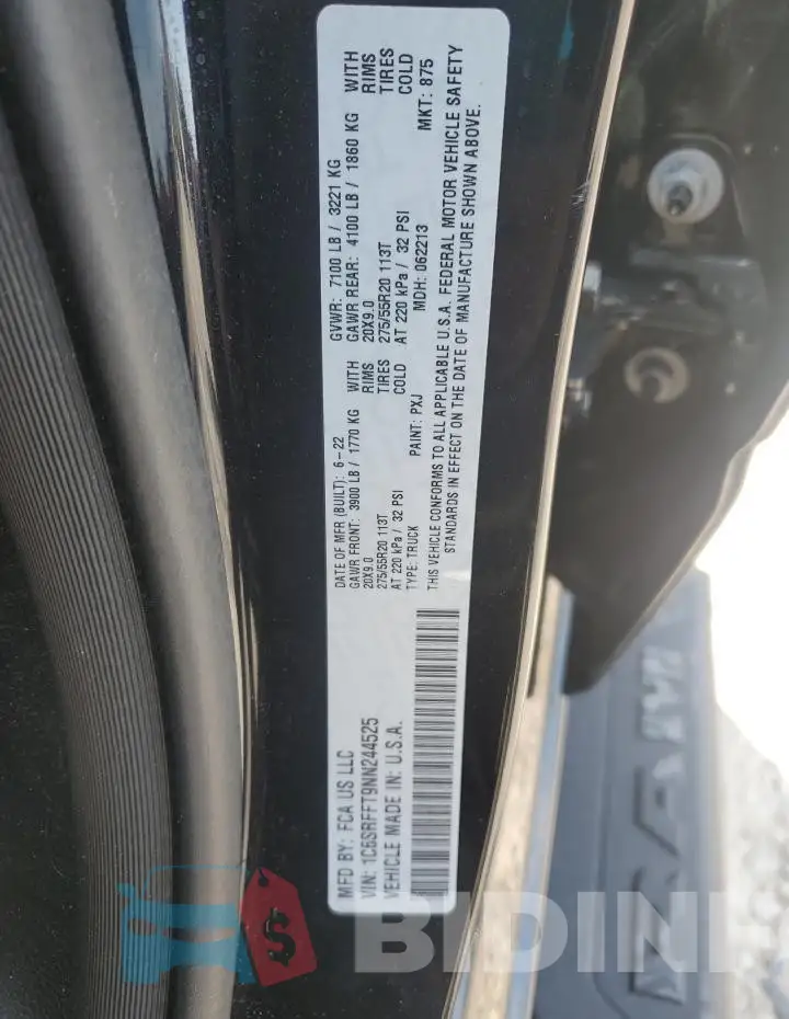1C6SRFFT9NN244525 Photo# 12