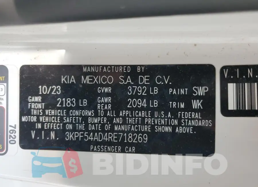 3KPF54AD4RE718269 Photo# 12
