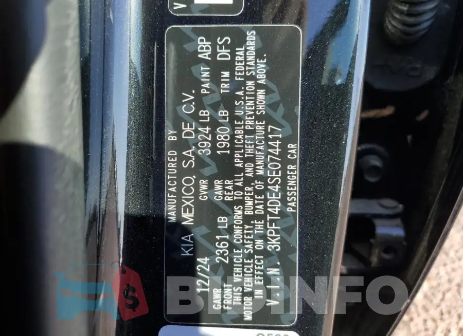 3KPFT4DE4SE074417 Photo# 12