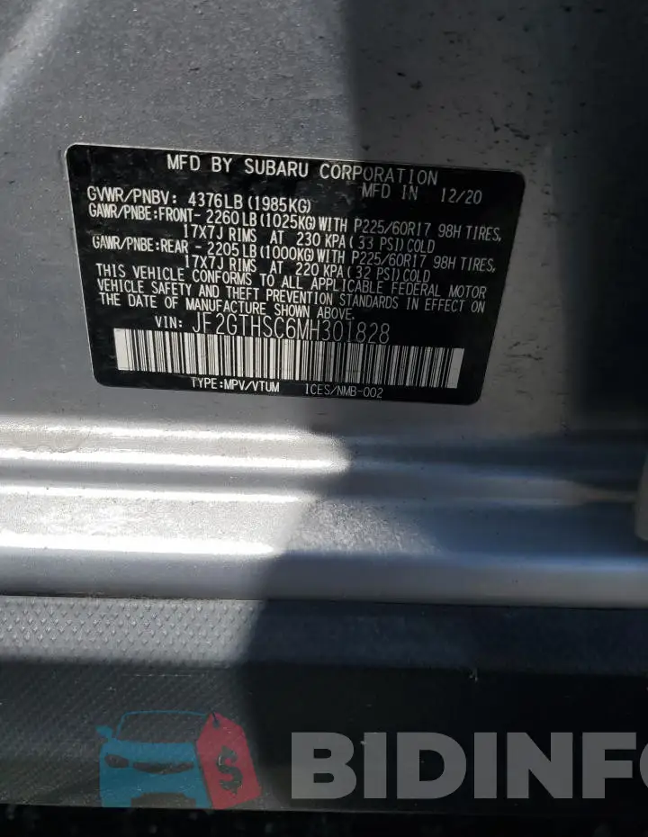 JF2GTHSC6MH301828 Photo# 14