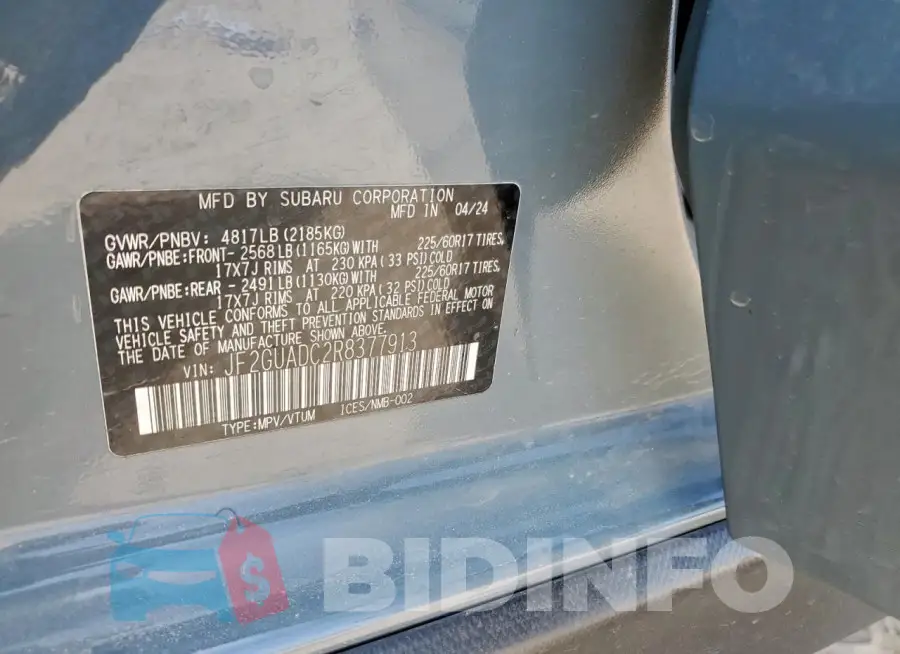 JF2GUADC2R8377913 Photo# 13