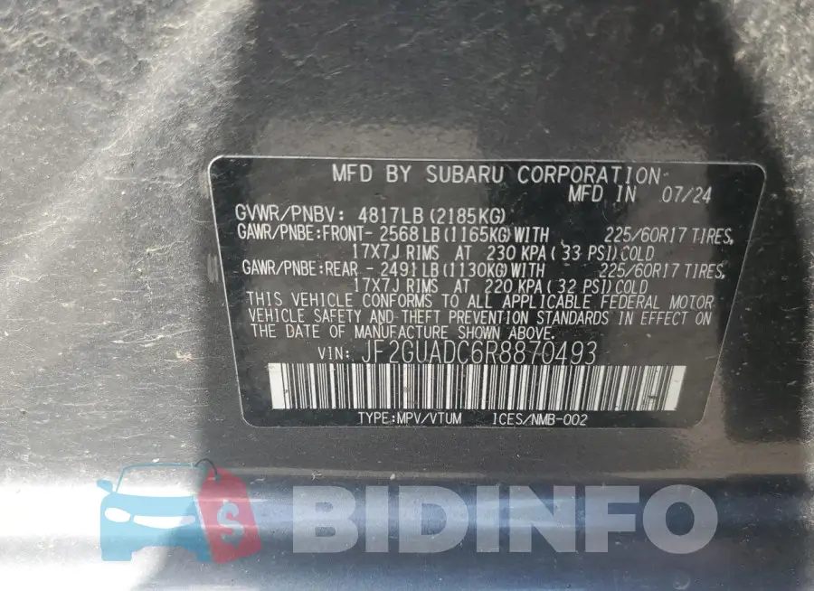 JF2GUADC6R8870493 Photo# 13