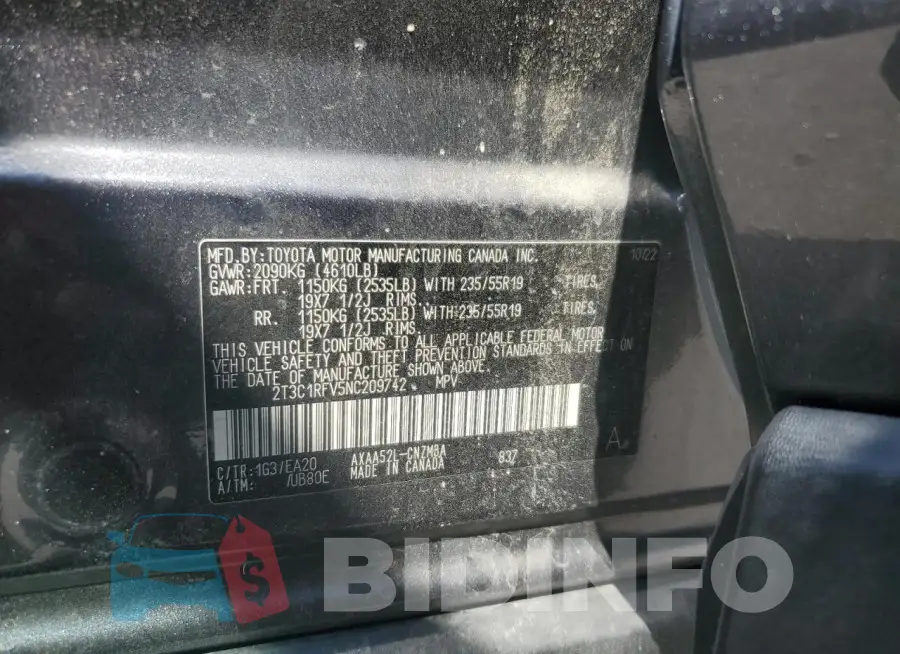 2T3C1RFV5NC209742 Photo# 13
