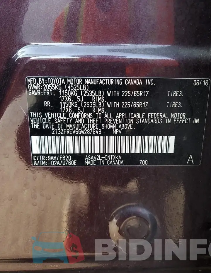 2T3ZFREV6GW287848 Photo# 13