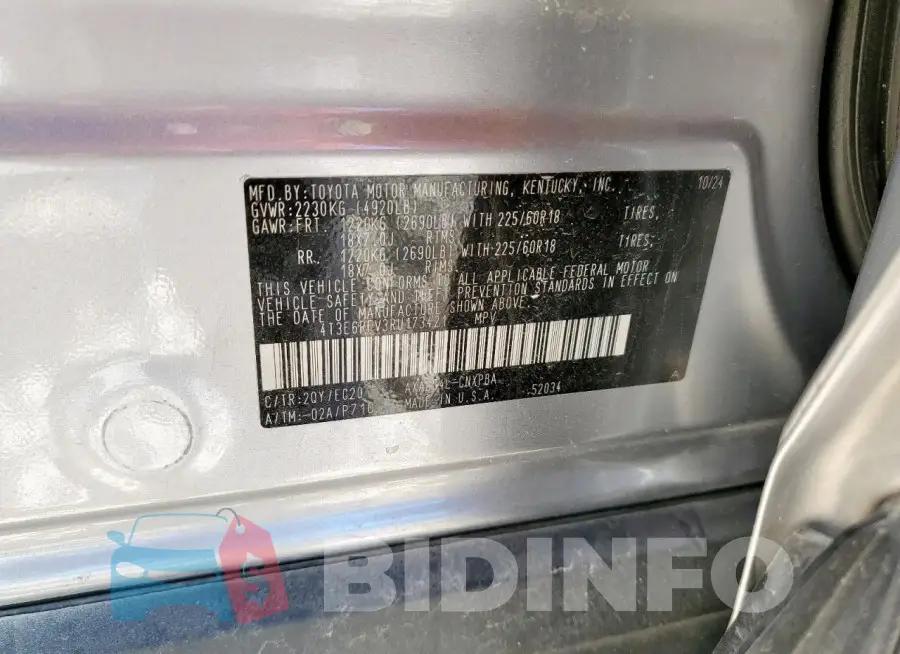 4T3E6RFV3RU173421 Photo# 13