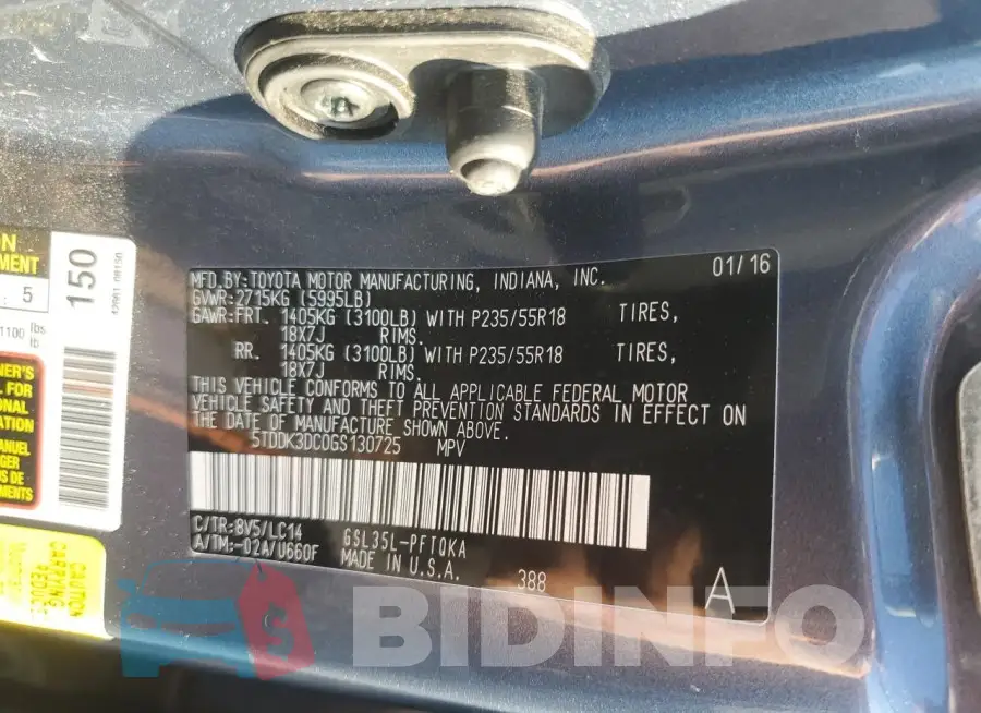5TDDK3DC0GS130725 Photo# 13