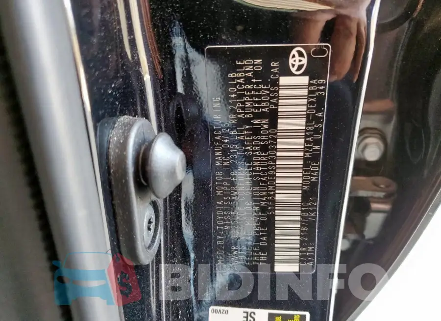 5YFB4MDE9SP303720 Photo# 12
