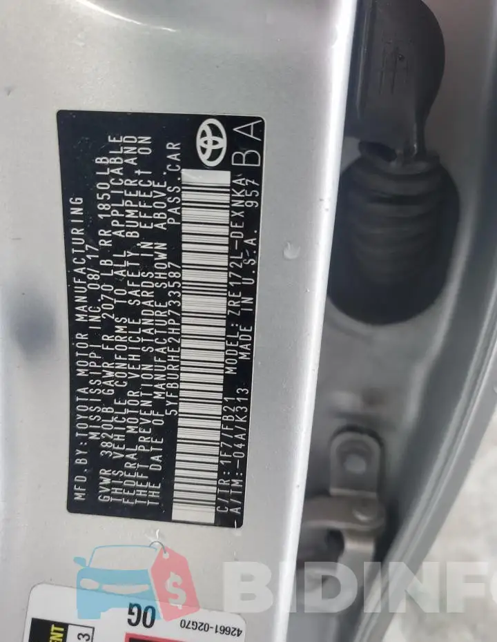 5YFBURHE2HP733587 Photo# 13