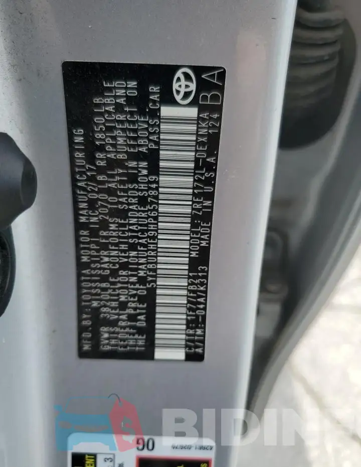 5YFBURHE9HP657849 Photo# 12