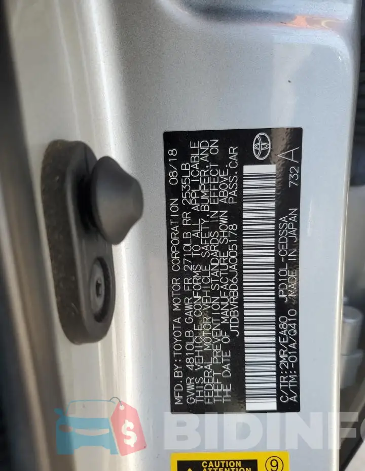JTDBVRBD6JA005178 Photo# 12
