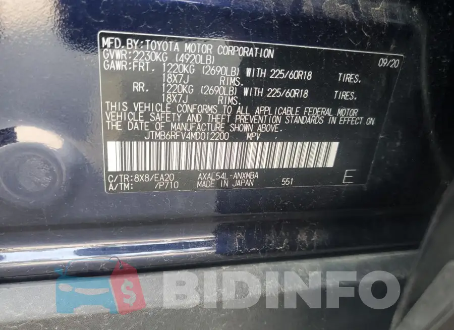 JTMB6RFV4MD012200 Photo# 13