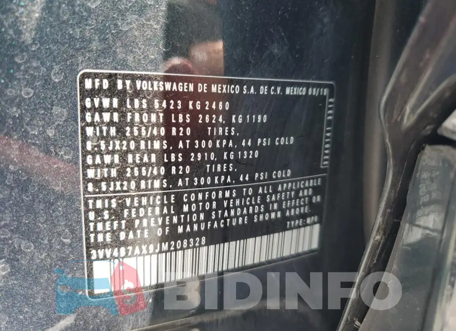 3VV4B7AX9JM208328 Photo# 13