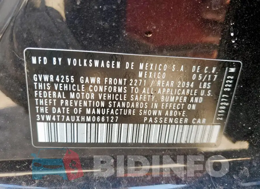 3VW4T7AUXHM066127 Photo# 13