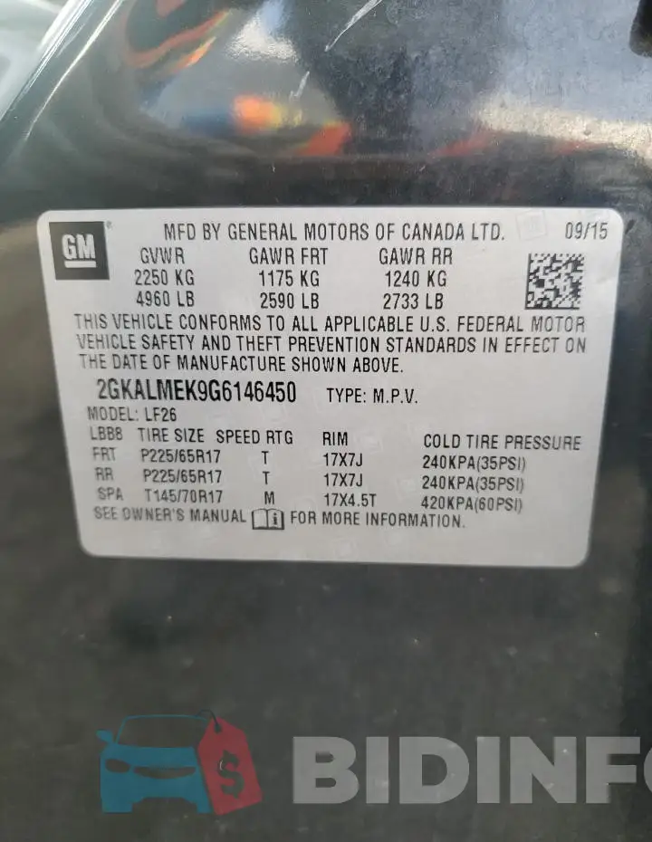 2GKALMEK9G6146450 Photo# 13