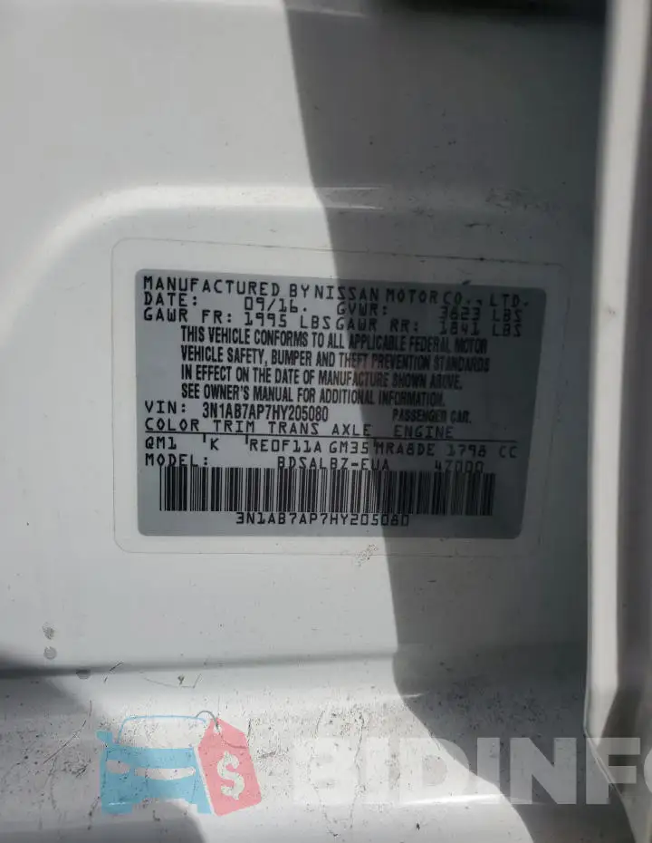 3N1AB7AP7HY205080 Photo# 13