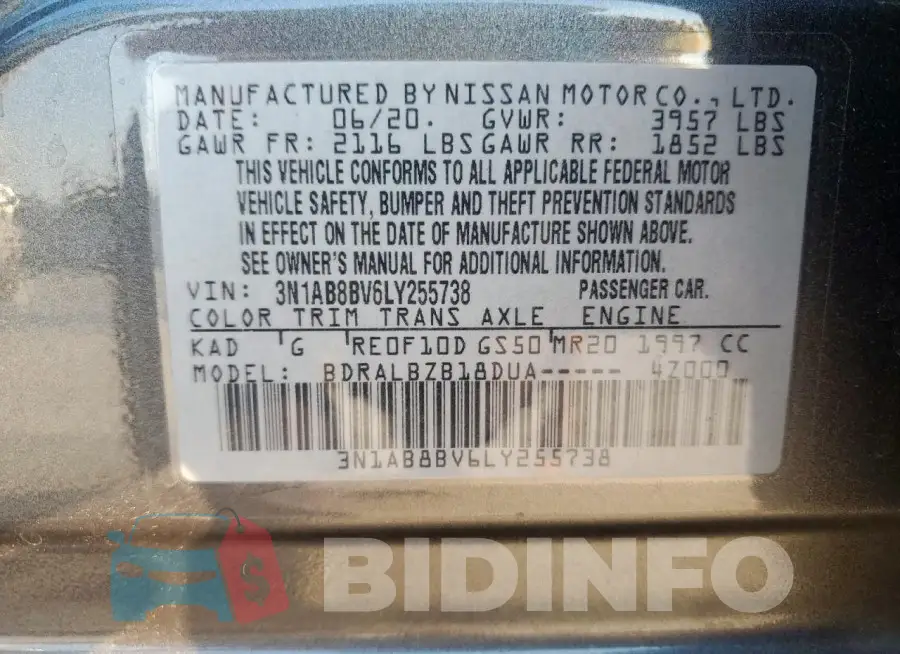 3N1AB8BV6LY255738 Photo# 12