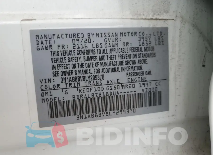 3N1AB8BV8LY299370 Photo# 12
