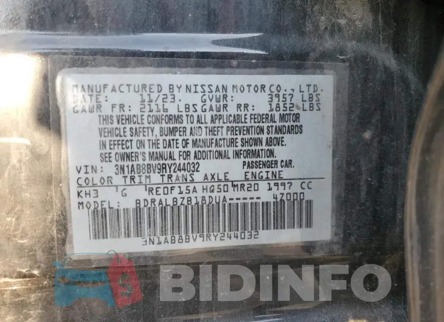 3N1AB8BV9RY244032 Photo# 12