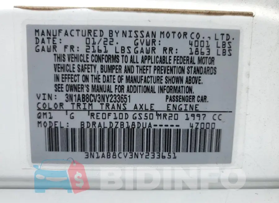 3N1AB8CV3NY233651 Photo# 13