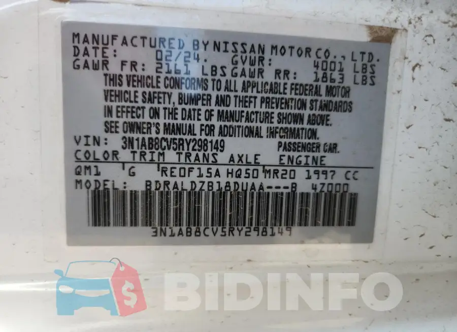 3N1AB8CV5RY298149 Photo# 13