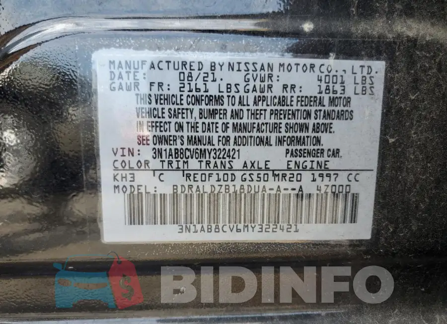 3N1AB8CV6MY322421 Photo# 12