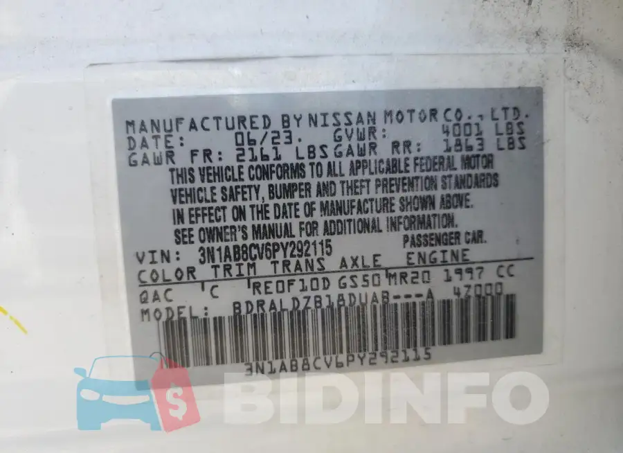 3N1AB8CV6PY292115 Photo# 12