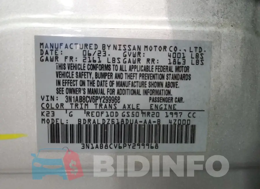 3N1AB8CV6PY299968 Photo# 13